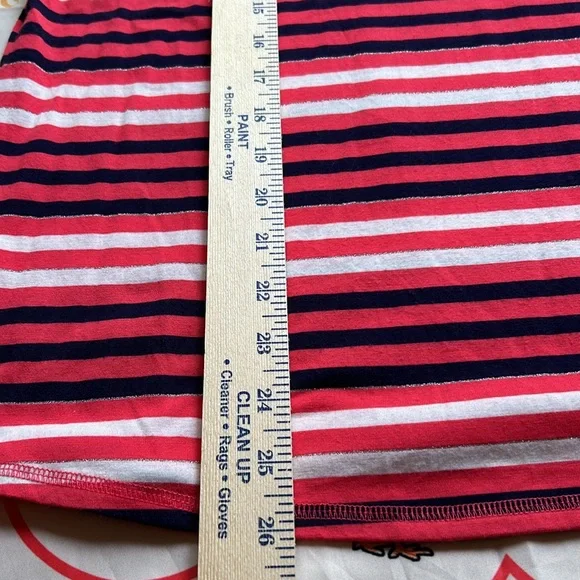 Liz Claiborne Women’s Short Sleeve Pullover Button Top NWOT XL Striped - Picture 8 of 12